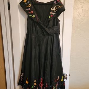 Vintage black Tafita dress